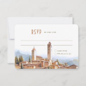 RSVP aan de Romance San Gimignano Italië Kaart (Voorkant)