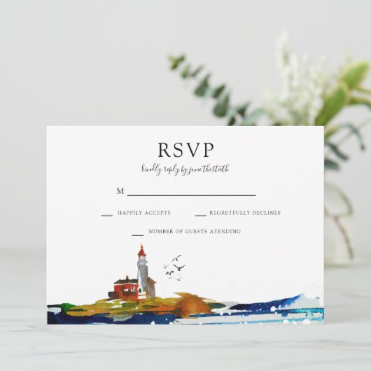 RSVP aan de Zee Kaart (Staand voorkant)