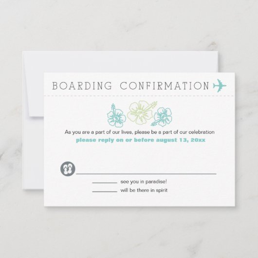 RSVP aan Nassau instapkaart (Voorkant)