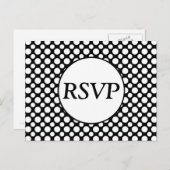RSVP Aangepast Briefkaart met witte poolpunten (Voorkant / Achterkant)