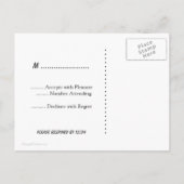 RSVP Aangepast Briefkaart met witte poolpunten (Achterkant)