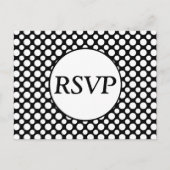 RSVP Aangepast Briefkaart met witte poolpunten (Voorkant)