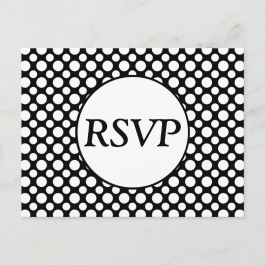 RSVP Aangepast Briefkaart met witte poolpunten (Voorkant)