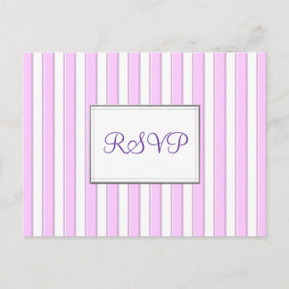 RSVP Aangepast roze strepen Briefkaart