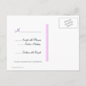 RSVP aangepaste roze strepen briefkaart (Achterkant)
