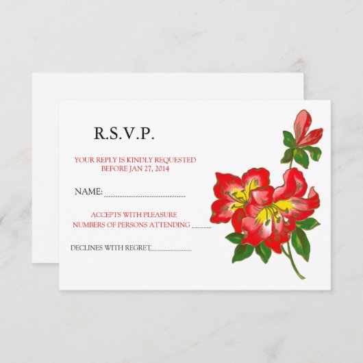 RSVP-aankondiging 2 Kaart (Voorkant / Achterkant)