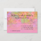 RSVP Abstract ontwerp in roze Kaartje (Voorkant)