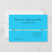 RSVP Abstract ontwerp in Turquoise Blue Paars Aqua Kaart (Voorkant)