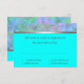 RSVP Abstract ontwerp in Turquoise Silver (Voorkant / Achterkant)