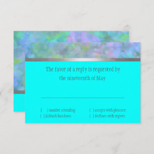 RSVP Abstract ontwerp in Turquoise Silver