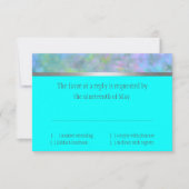 RSVP Abstract ontwerp in Turquoise Silver Kaartje (Voorkant)