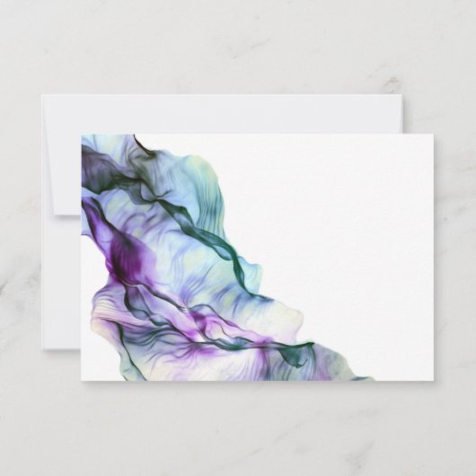 RSVP | Abstracte Ultra Violet Indigo Blauwgroen In Kaart (Achterkant)