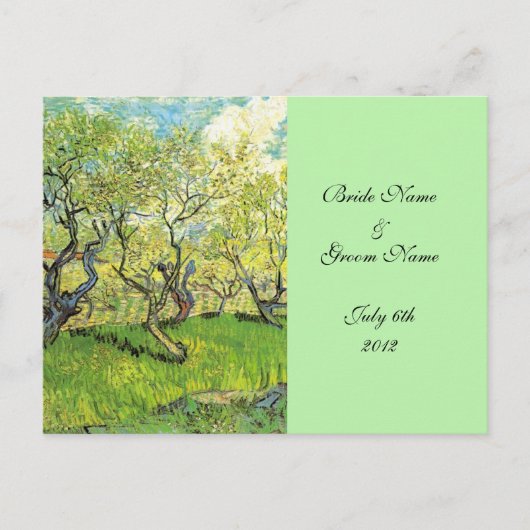 RSVP, acceptatiekaart, Orchard in Blossom Uitnodiging Briefkaart (Voorkant)