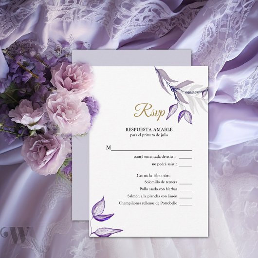 RSVP Acuarela Follaje Púrpura Kaartje