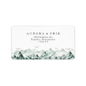 RSVP-adres Groen en gouden bruiloft Etiket (Voorkant)