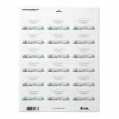 RSVP-adres Groen en gouden bruiloft Etiket (Full Sheet)