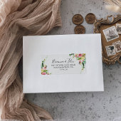RSVP-adres Tropical Colorful Fall Wedding Etiket