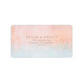 RSVP-adres zomerzondag Waterverf bruiloft Etiket (Voorkant)