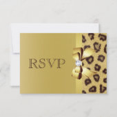 RSVP afdrukken op papier, diamant en luipaard Kaartje (Voorkant)
