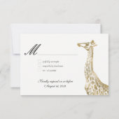 RSVP Afrikaanse Dieren Zoo Wedding Gold (Achterkant)