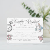 RSVP  Alice in Wonderland & Luier Raffle Informatiekaartje (Staand voorkant)