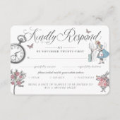 RSVP  Alice in Wonderland & Luier Raffle Informatiekaartje (Voorkant)