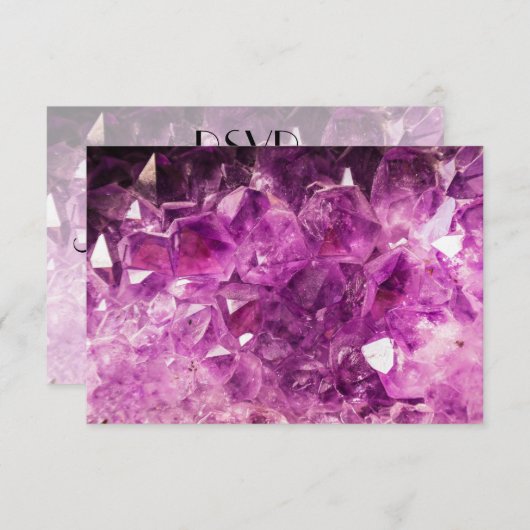 RSVP Amethist Edelsteen Afbeelding Glanzend en Spa (Voorkant / Achterkant)