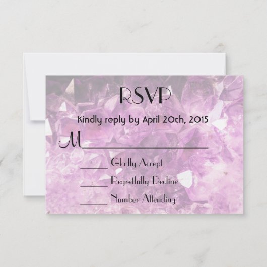 RSVP Amethist Edelsteen Afbeelding Glanzend en Spa (Achterkant)