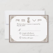 RSVP |  ananas Elegant Wedding Response (Voorkant)