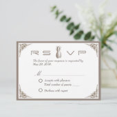RSVP |  ananas Elegant Wedding Response (Staand voorkant)