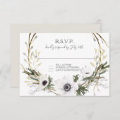 RSVP Anemone Floral BOHO Twig Krans Waterverf (Voorkant / Achterkant)