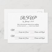 RSVP-ansichtkaart Uitnodiging Briefkaart (Voorkant / Achterkant)