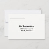 RSVP / Antwoord Ansichtkaart | Borstelcalligrafie  Kaart (Achterkant)