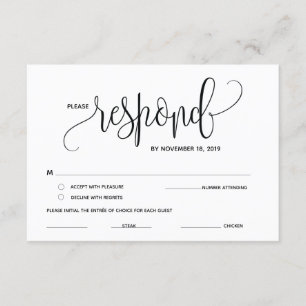 RSVP, antwoord, antwoord Bijlagekaarten Informatiekaartje