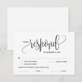 RSVP, antwoord, antwoord Bijlagekaarten Informatiekaartje (Voorkant / Achterkant)