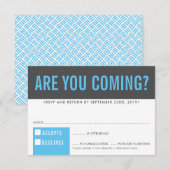 RSVP ANTWOORD ANTWOORD leuk vet blok grijs aqua bl (Voorkant / Achterkant)