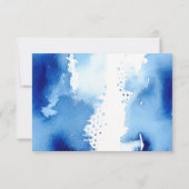 RSVP ANTWOORD ANTWOORD Moderne donkerblauwe waterv (Achterkant)