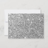 RSVP ANTWOORD Eenvoudige moderne zilveren glitter (Achterkant)