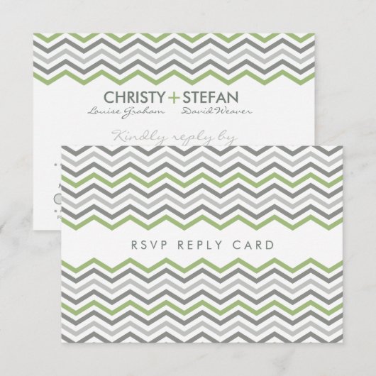 RSVP ANTWOORD KAART: chevron1 4 (Voorkant / Achterkant)