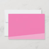 RSVP ANTWOORD KAART eenvoudige moderne hoeken roze (Achterkant)