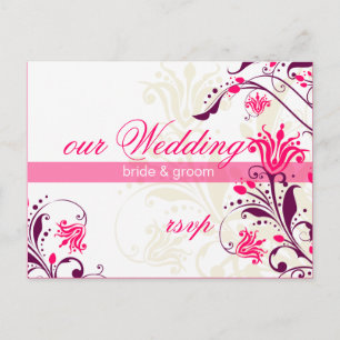 RSVP ANTWOORD KAART:: lelie Uitnodiging Briefkaart