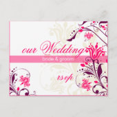 RSVP ANTWOORD KAART:: lelie Uitnodiging Briefkaart (Voorkant)