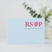 RSVP ANTWOORD KAART leuke vingerafdruk hart paar b (Staand voorkant)