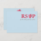 RSVP ANTWOORD KAART leuke vingerafdruk hart paar b (Voorkant / Achterkant)