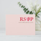 RSVP ANTWOORD KAART leuke vingerafdruk hart paar r (Staand voorkant)