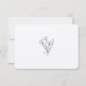 RSVP antwoord Kaart minimalistisch zwart withuweli (Achterkant)