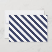 RSVP ANTWOORD KAART modern marineblauw goud schrij (Achterkant)