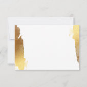 RSVP ANTWOORD KAART moderne luxe gouden vergulde r (Achterkant)