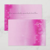 RSVP ANTWOORD KAART ombre waterverf fuschia roze (Voorkant / Achterkant)