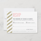 RSVP ANTWOORD moderne oude gouden glitter eenvoudi (Voorkant)